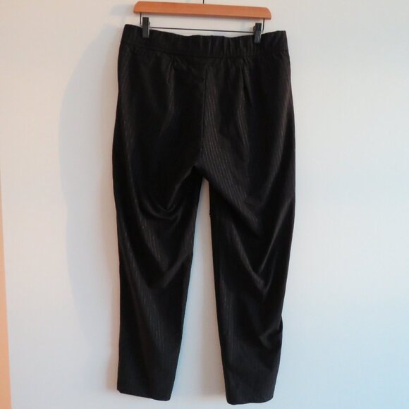 RAFFAELLO ROSSI Candy Pants in Black Pinstripe Travel Lounge Athleisure Sz 14 - Picture 10 of 13